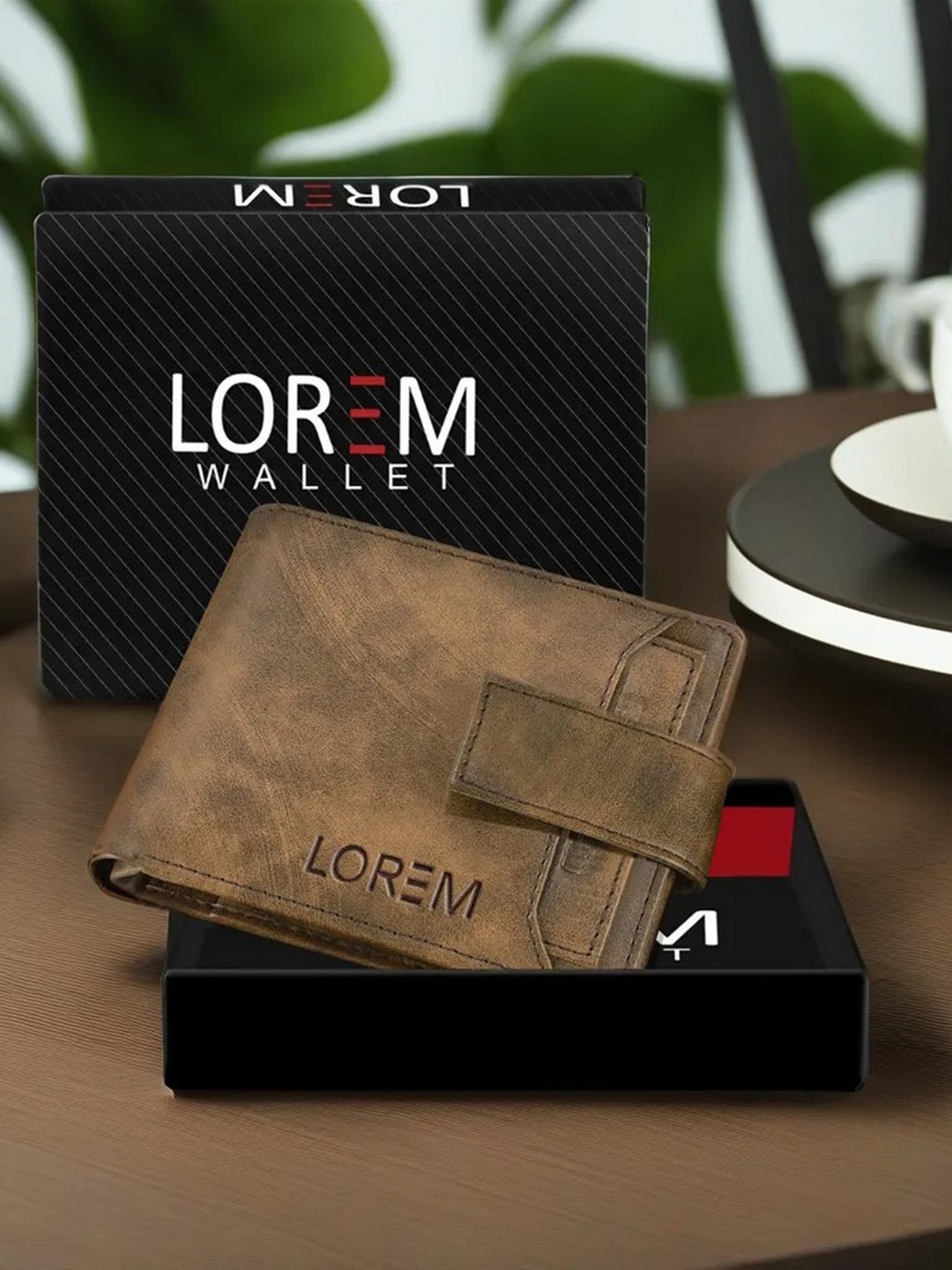 

LOREM Men Brown Textured Two Fold Wallet with SIM Card Holder