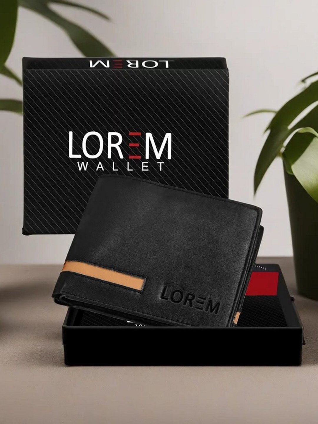 

LOREM Men Black Textured Two Fold Wallet with SIM Card Holder