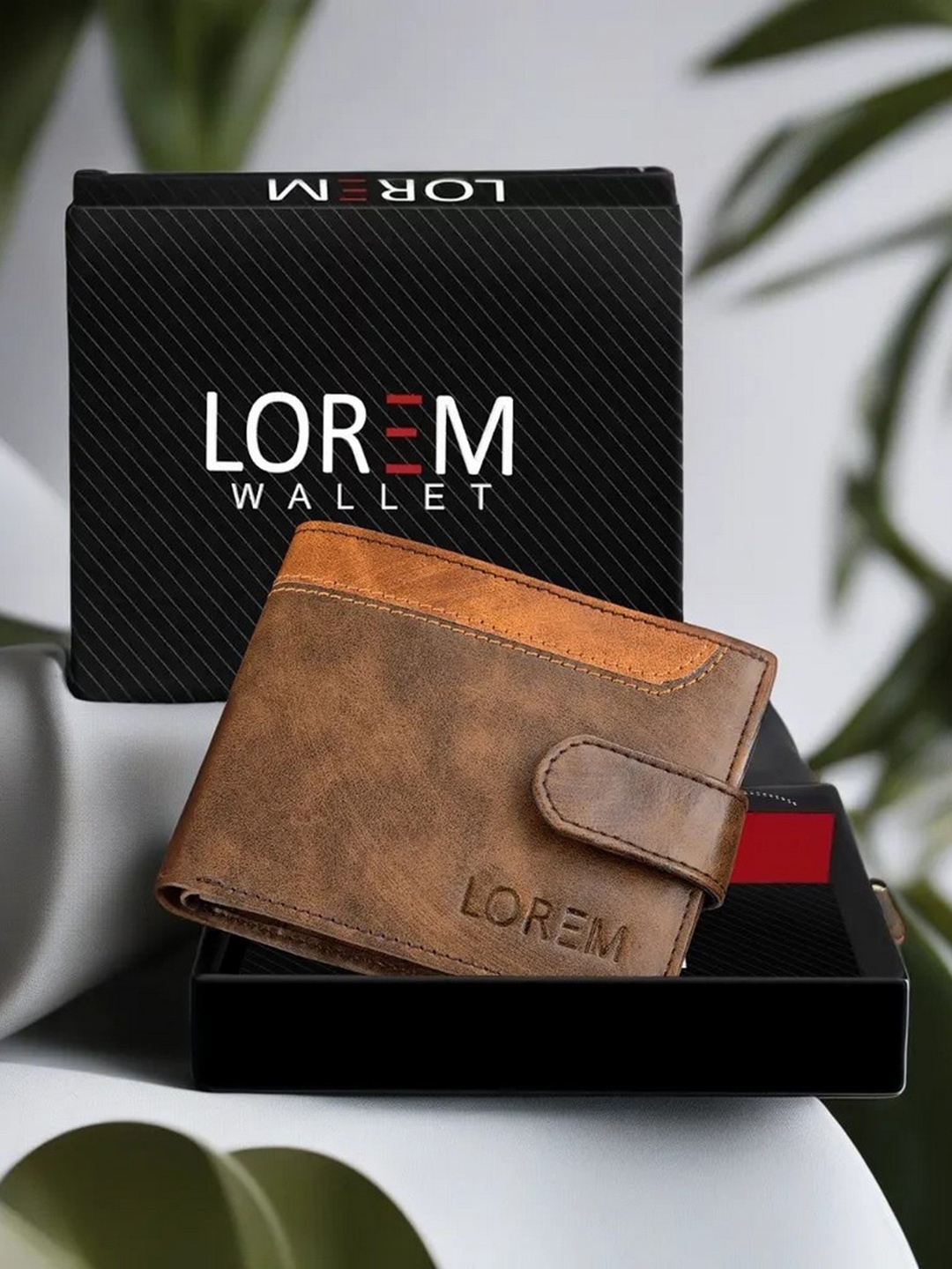 

LOREM Men Brown Textured Two Fold Wallet with SIM Card Holder