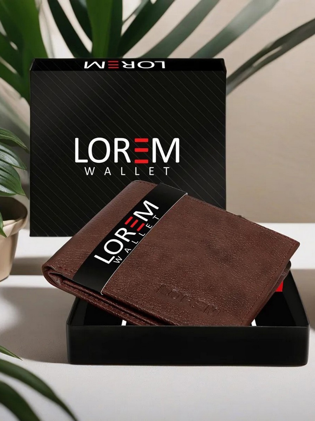 

LOREM Men Brown Textured Two Fold Wallet with SIM Card Holder