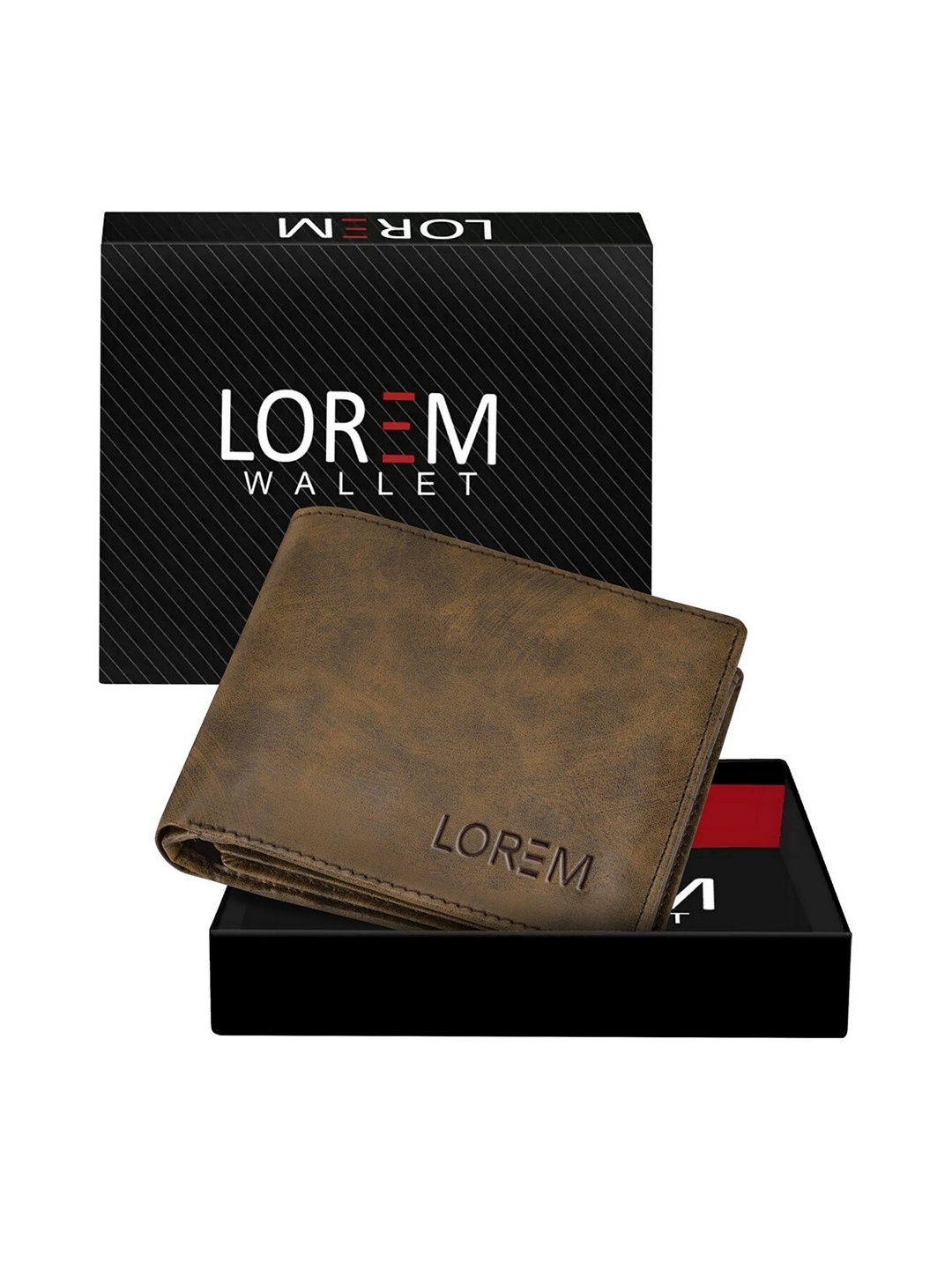 

LOREM Men Brown Textured Two Fold Wallet with SIM Card Holder
