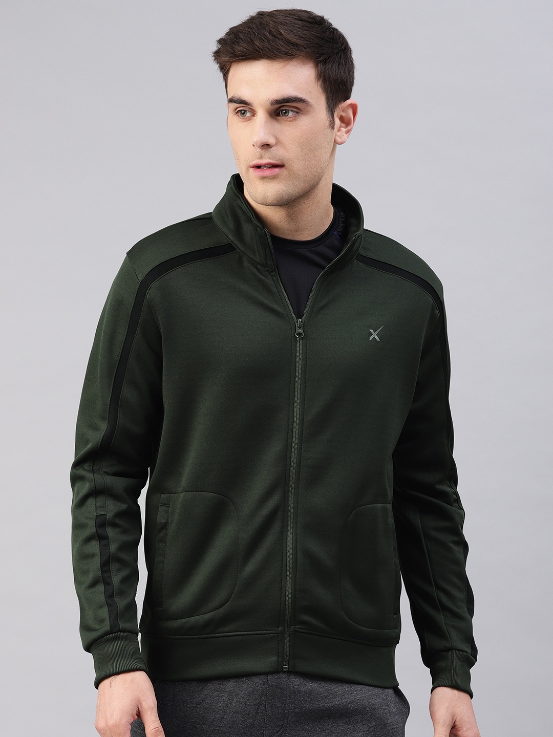 

HRX by Hrithik Roshan Men Olive Green Solid Sweatshirt