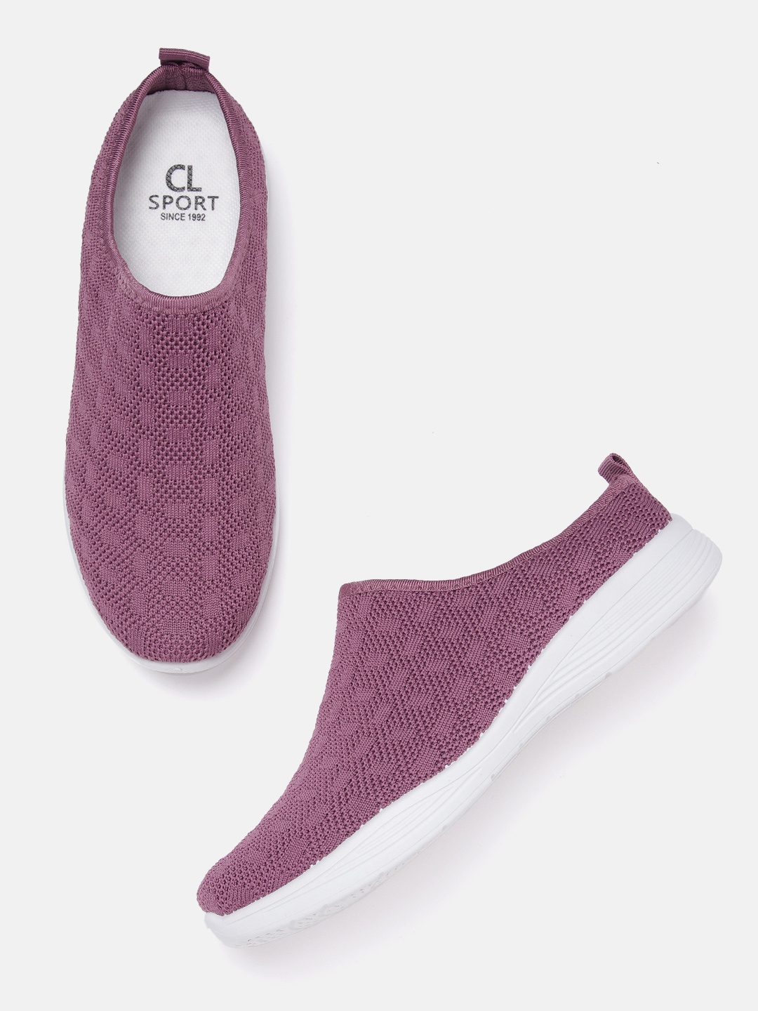 

Carlton London sports Women Purple Woven Design Slip-On Sneakers