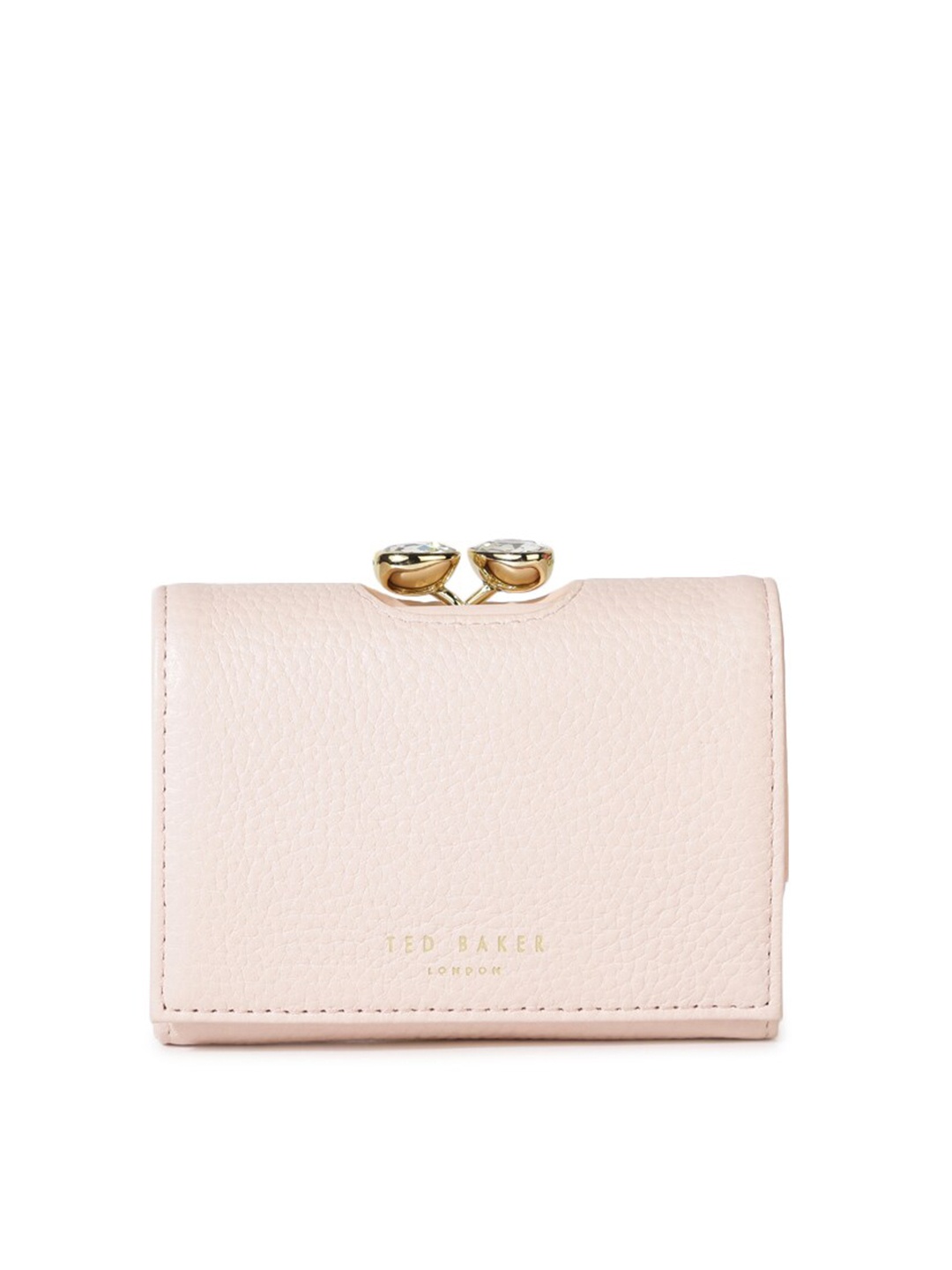 

Ted Baker Women Pink & Gold-Toned Leather Money Clip