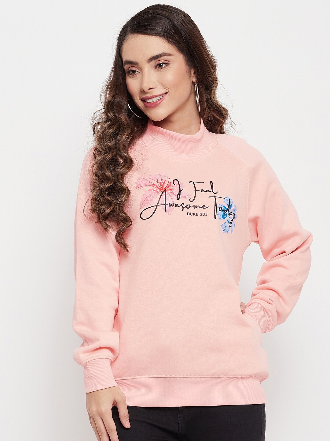 

Duke Women Pink Printed Sweatshirt