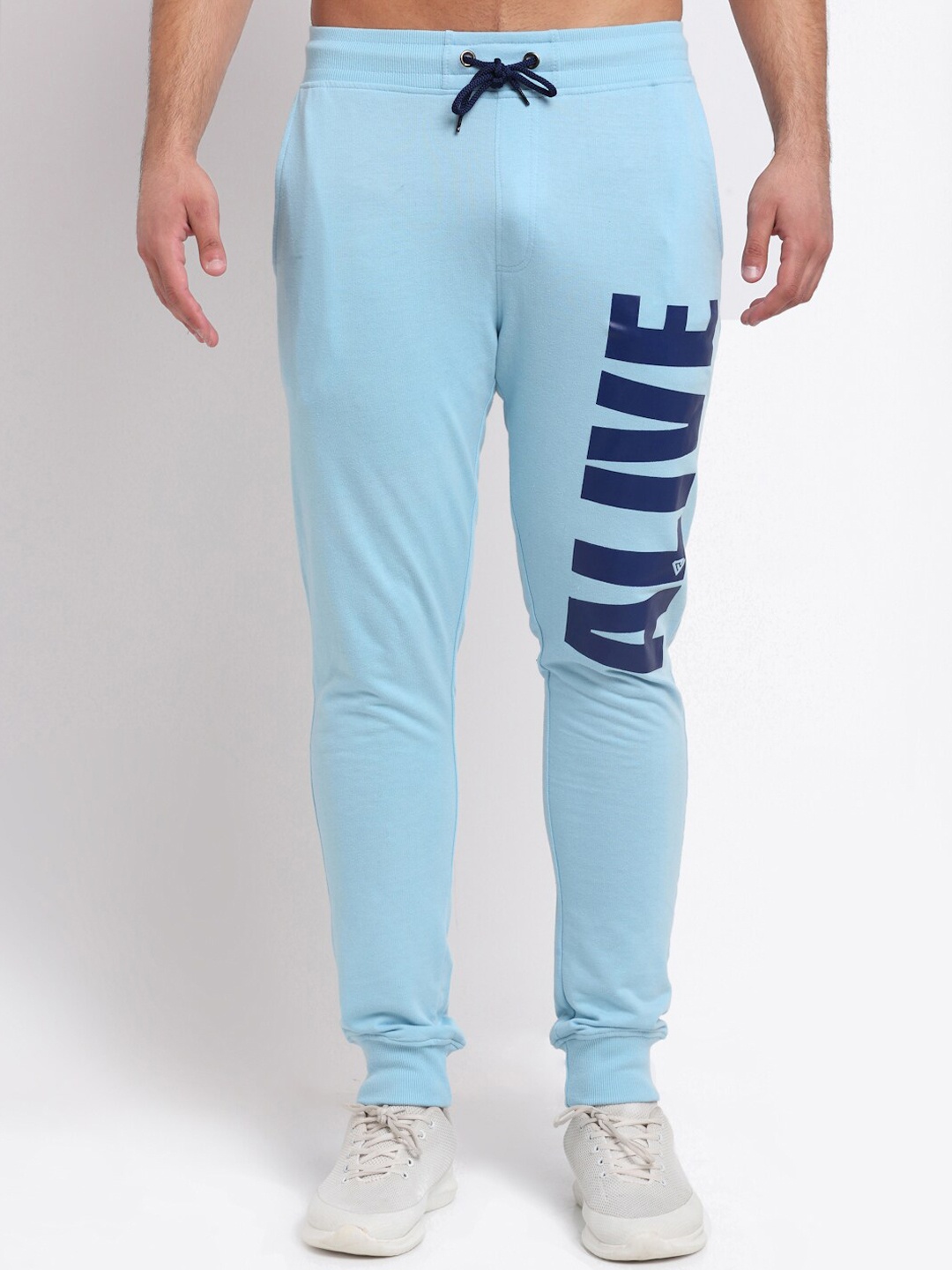 

Club York Men Blue Typography Printed Joggers