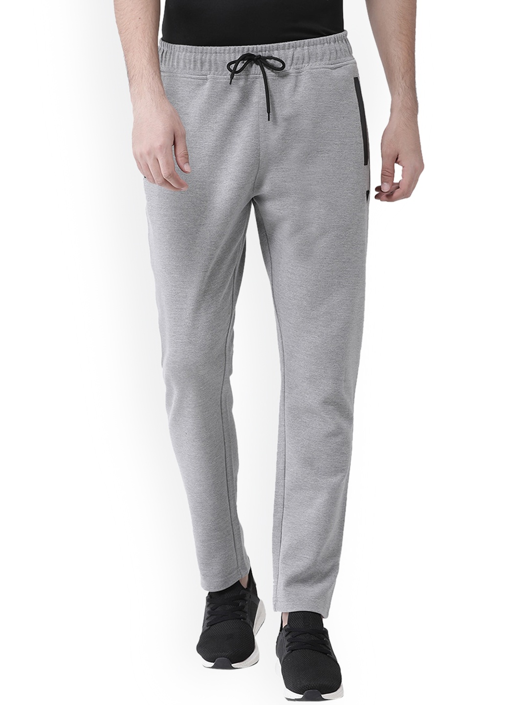 

Club York Men Grey Self Design Cotton Track Pant