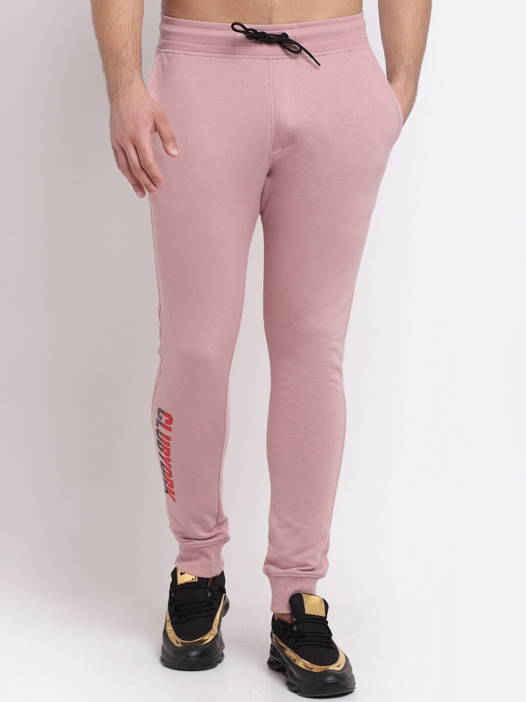 

Club York Men Mauve Coloured Solid Joggers