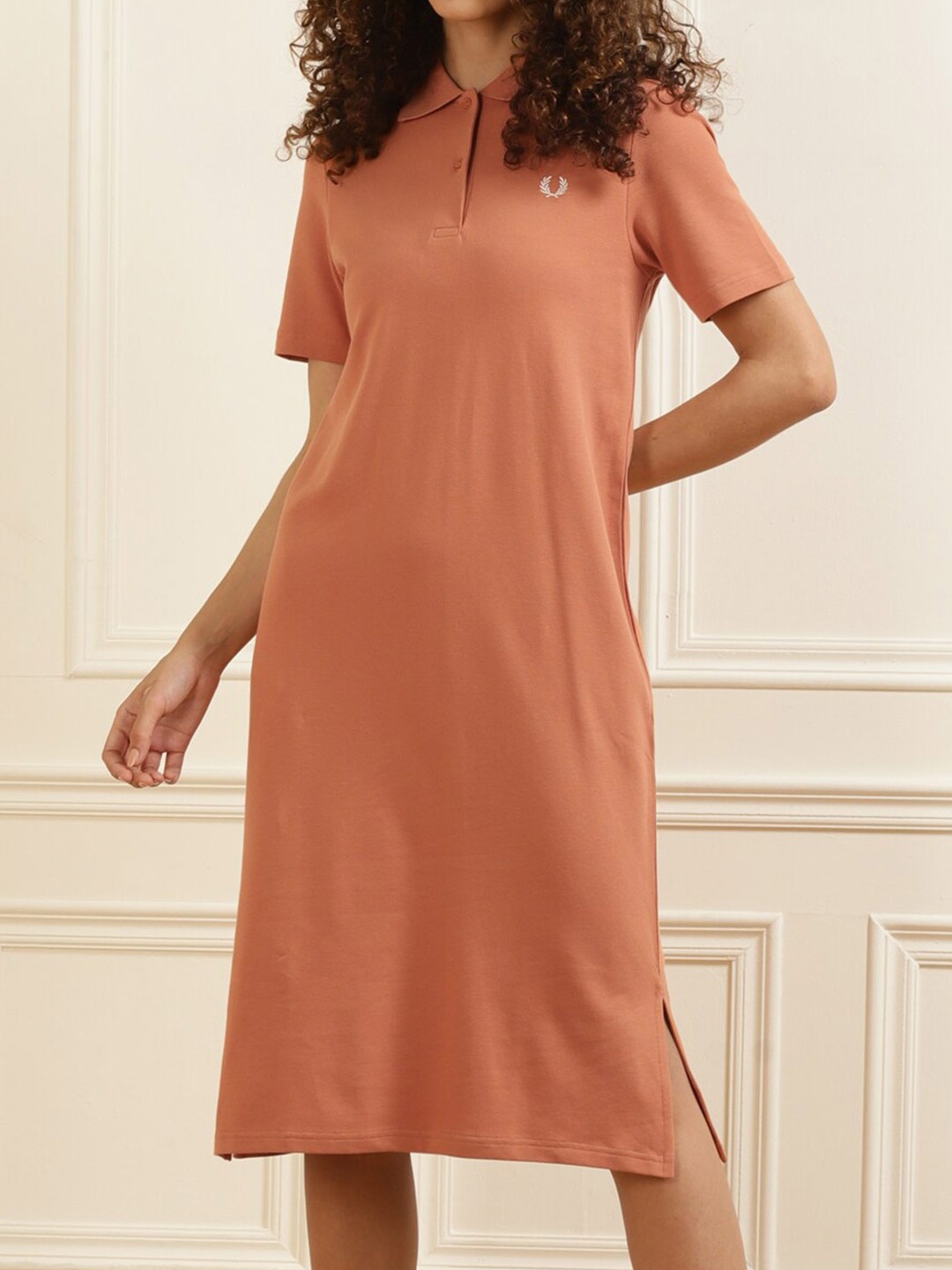 

Fred Perry Brown T-shirt Midi Dress
