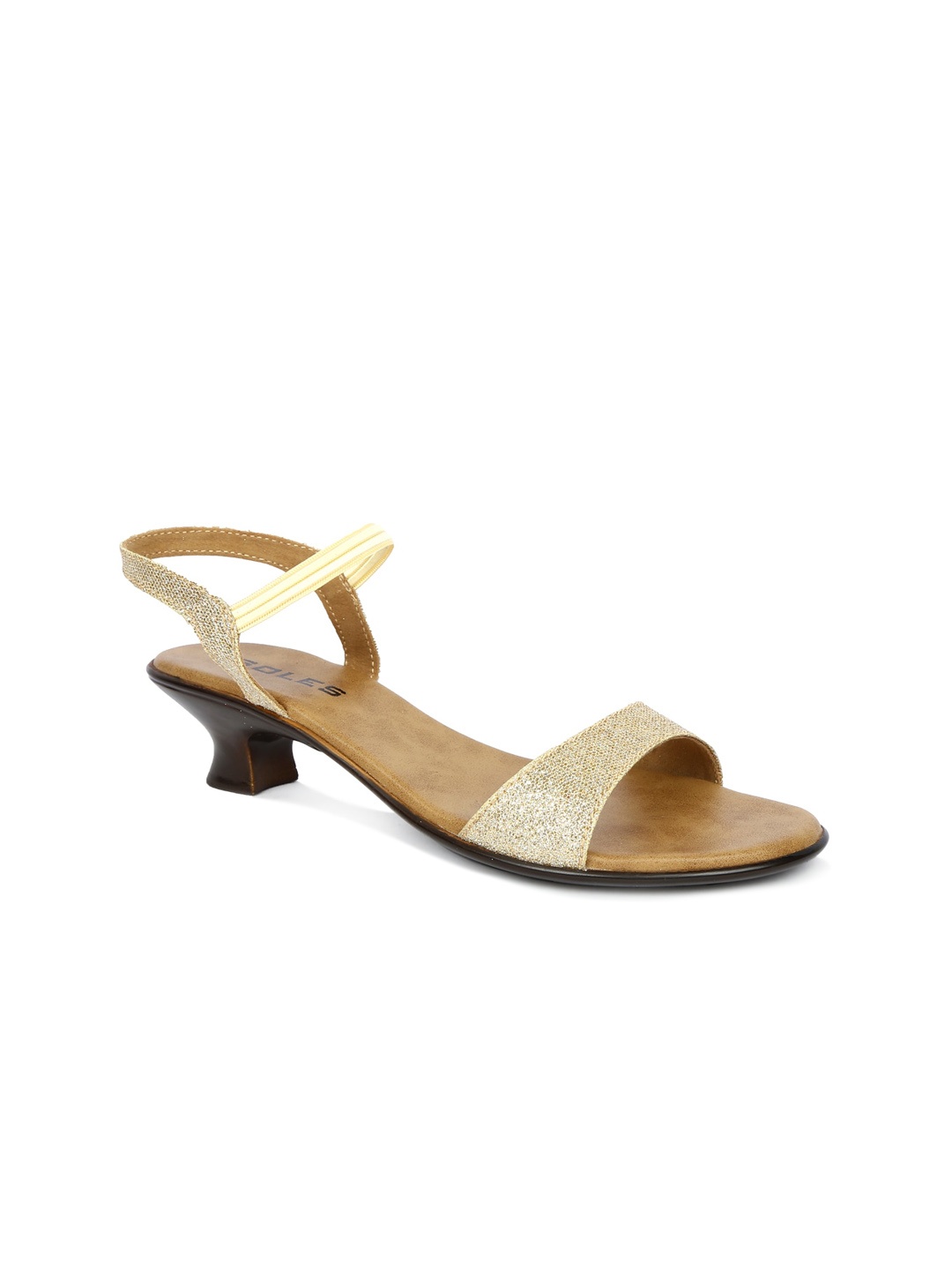 

SOLES Women Gold Embellished Synthetic Stiletto Heels