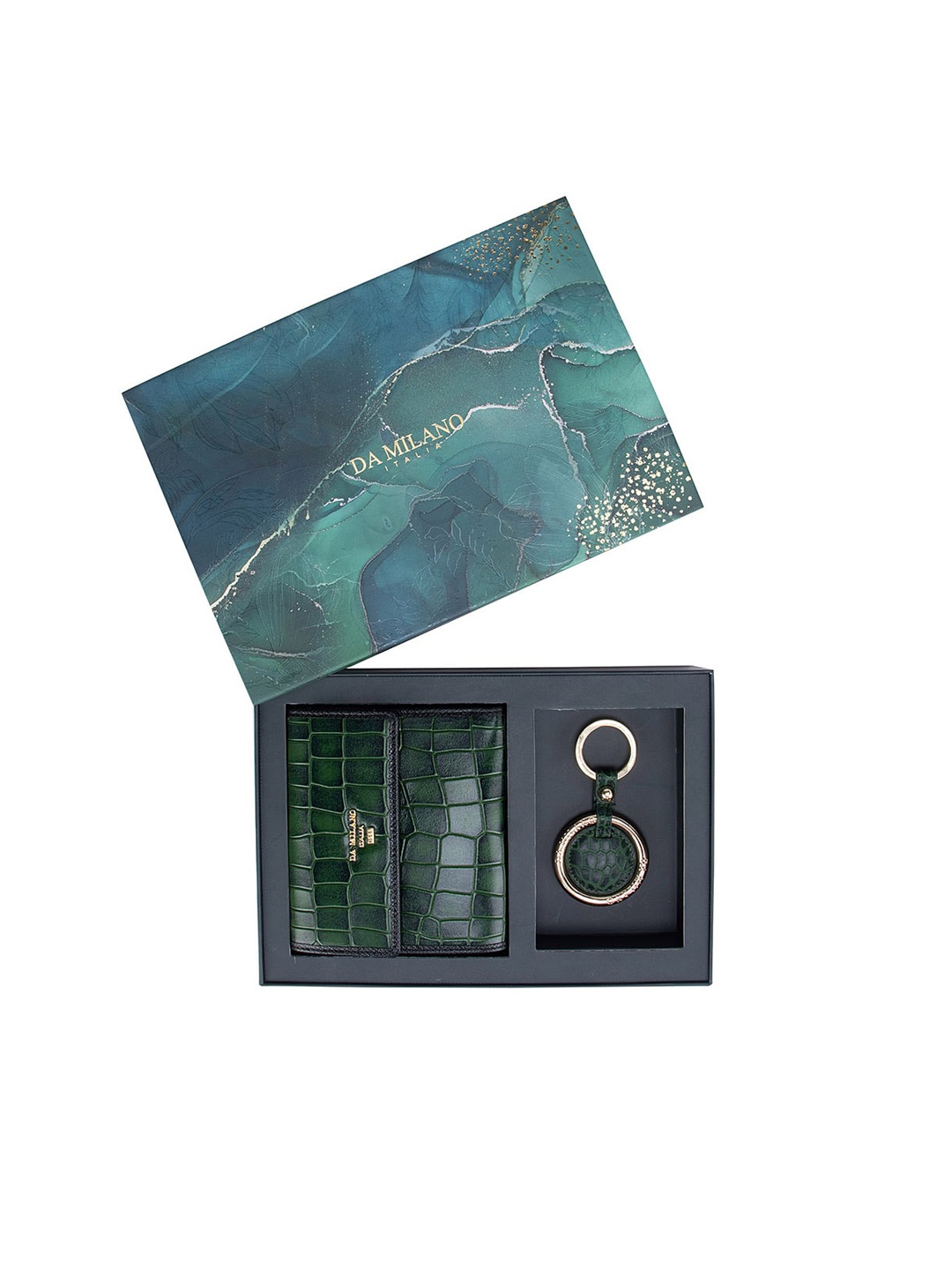 

Da Milano Women Green Textured Accessory Gift Set