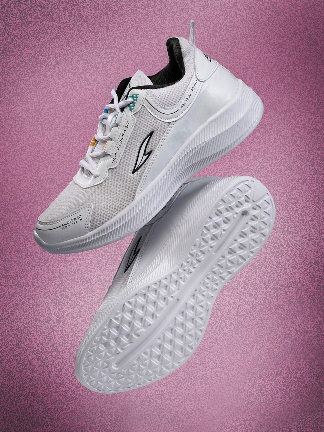 

ASIAN Men White Mesh Running Non-Marking Shoes