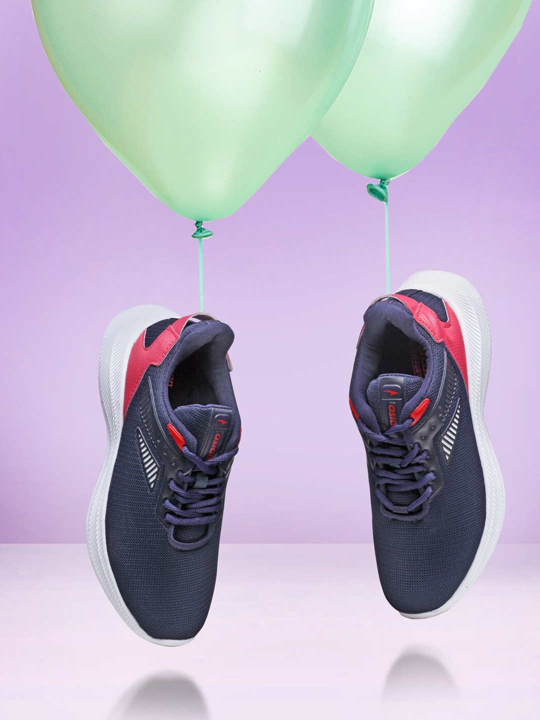 

ASIAN Men Navy Blue Mesh Running Non-Marking Shoes