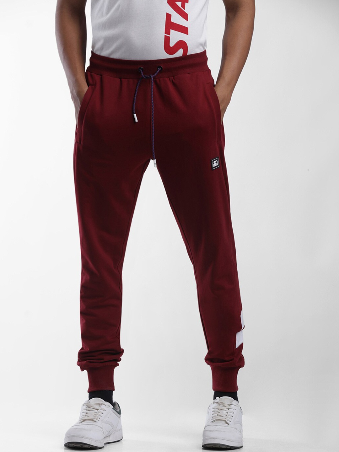 

STARTER Men Red Solid Slim-Fit Track Pant