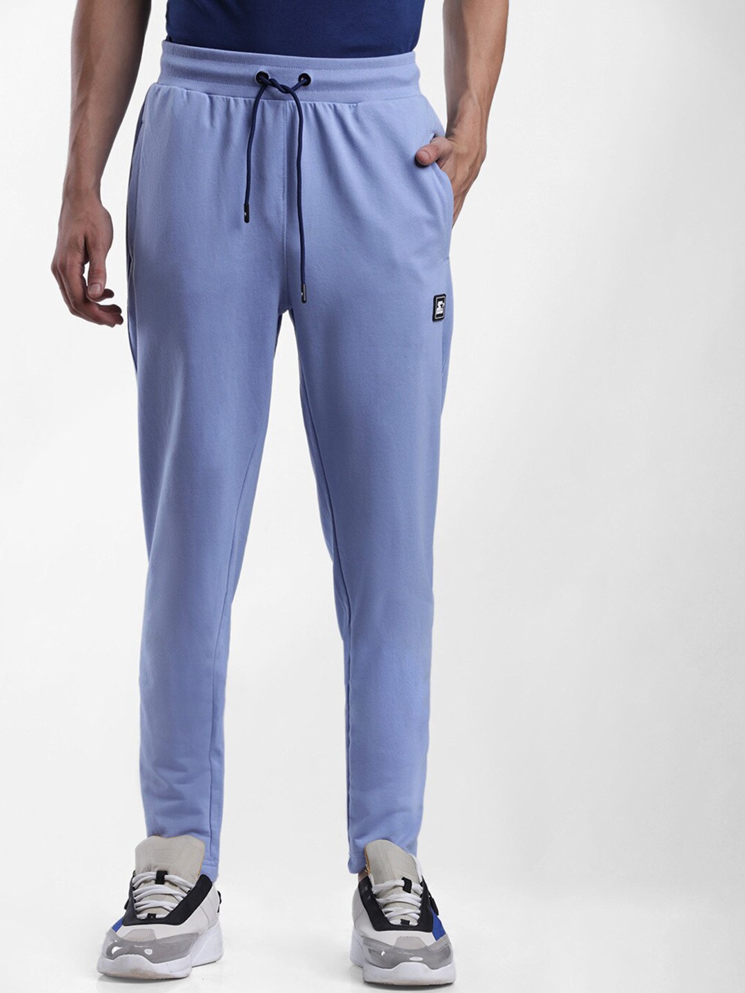 

STARTER Men Blue Solid Slim-Fit Track Pants