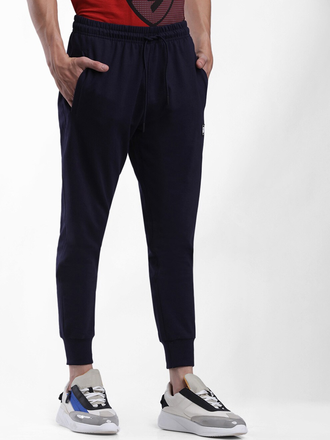 

STARTER Men Navy Blue Solid Slim-Fit Joggers