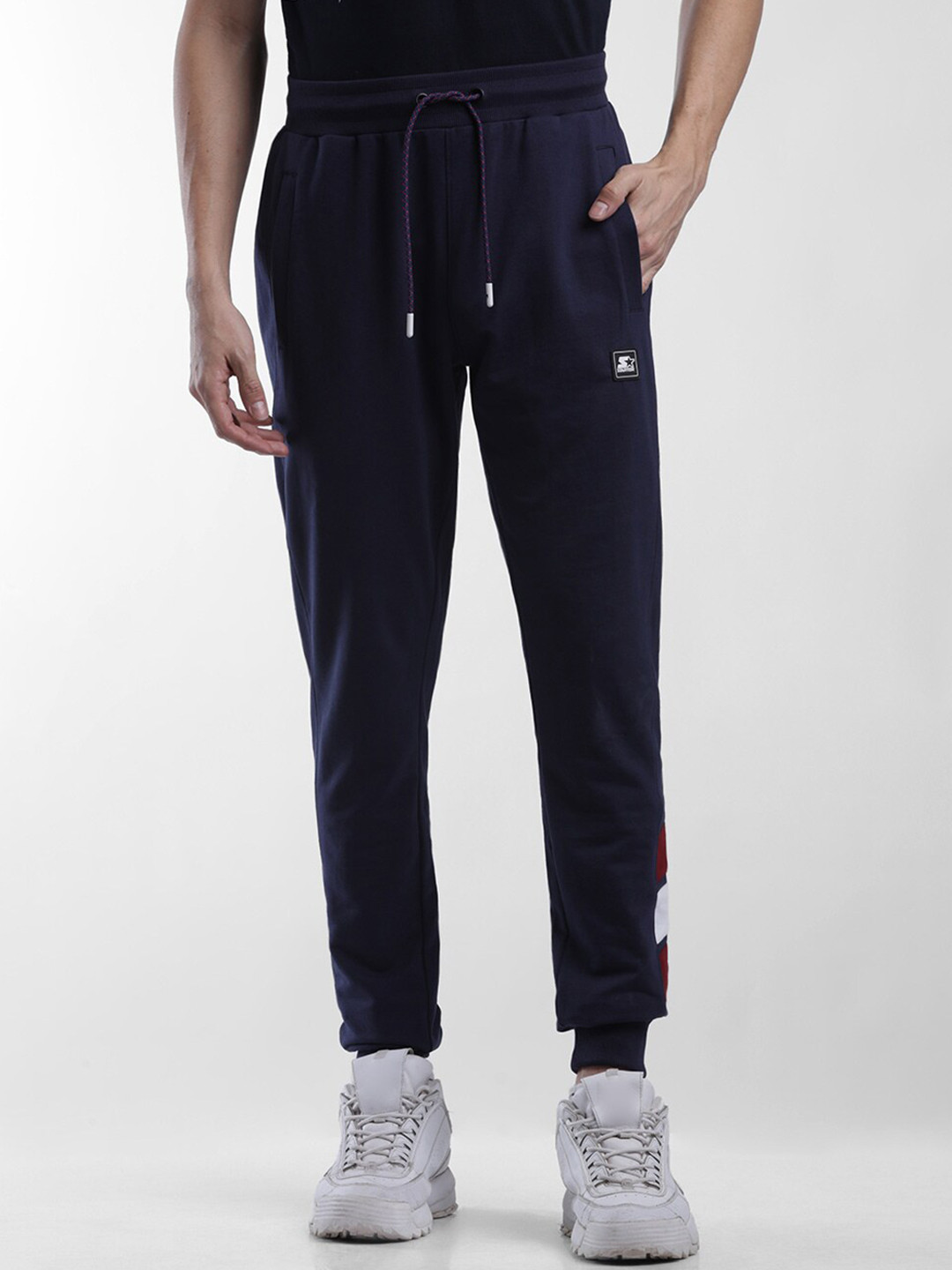 

STARTER Men Navy Blue Solid Slim-Fit Joggers