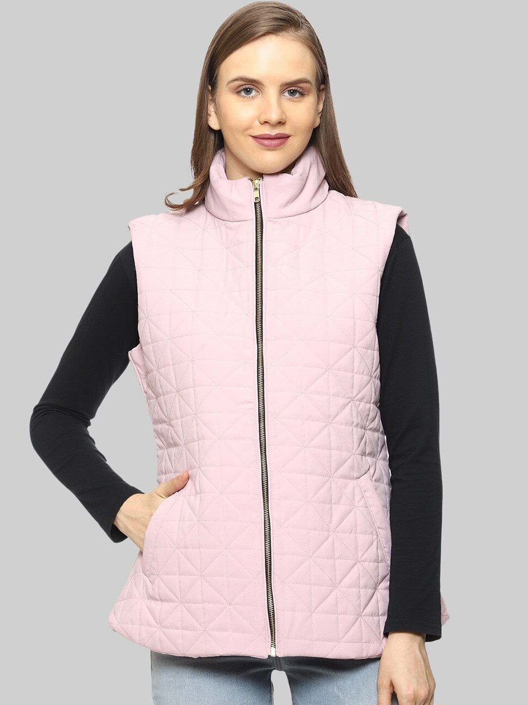 

Mark Leute Women Pink Solid Padded Jacket