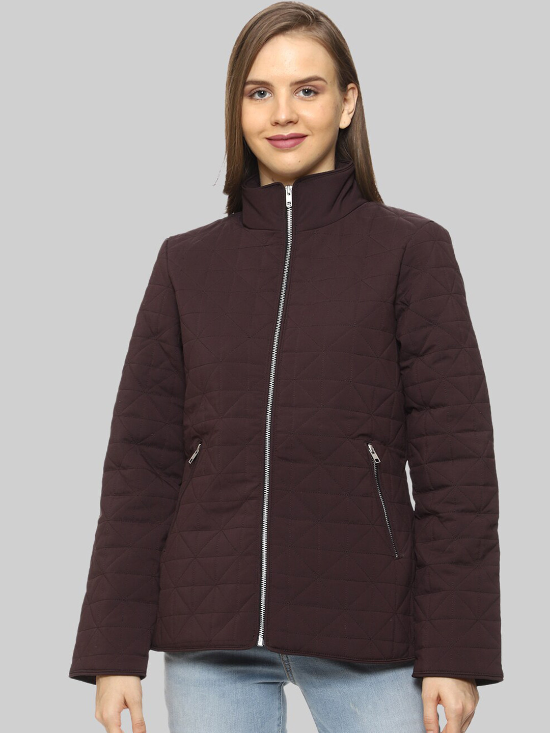

Mark Leute Women Maroon Longline Padded Jacket