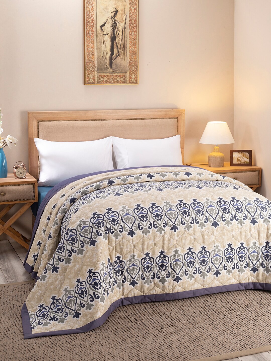 

MASPAR Unisex Blue Blankets 100 GSM Quilts and Dohars