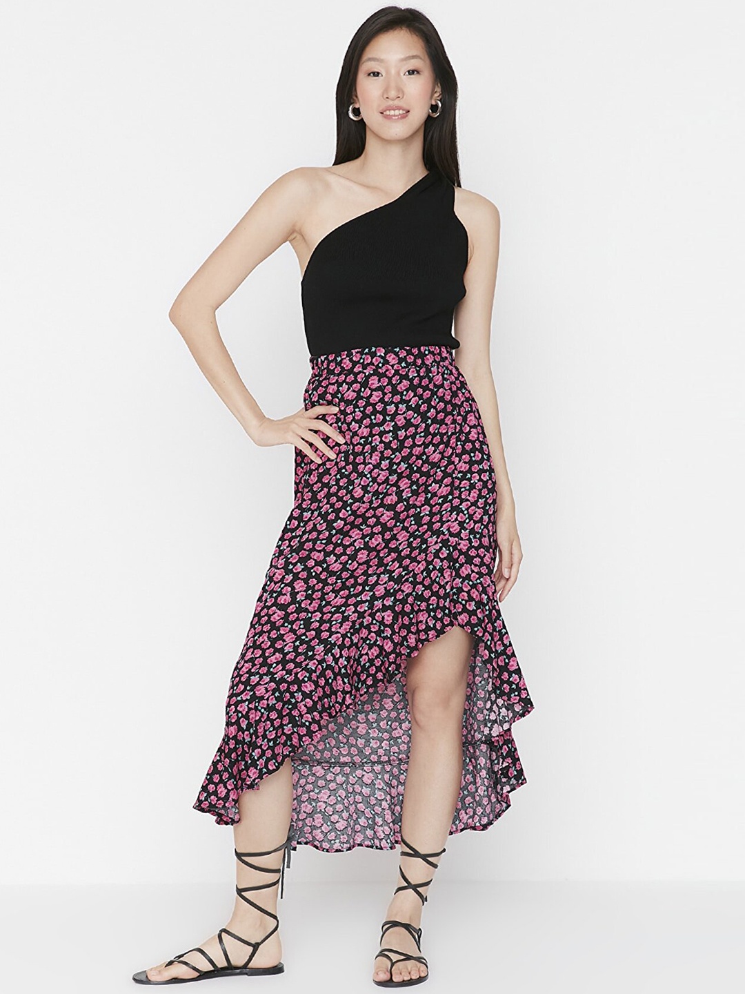 

Trendyol Women Pink Printed Skirts