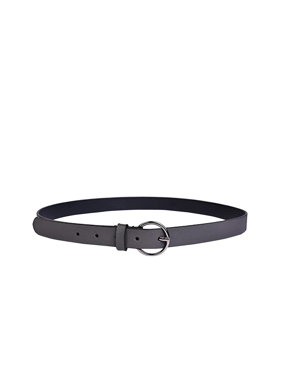 

Belwaba Women Gunmetal-Toned Textured PU Belt, Metallic