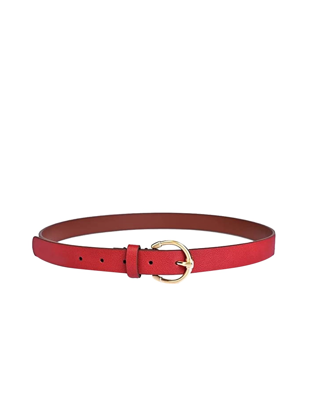 

Belwaba Women Red Textured PU Casual Belt