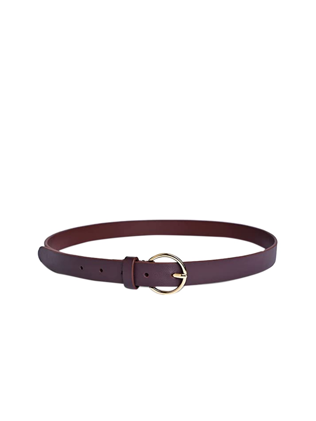 

Belwaba Women Burgundy Textured PU Formal Belt