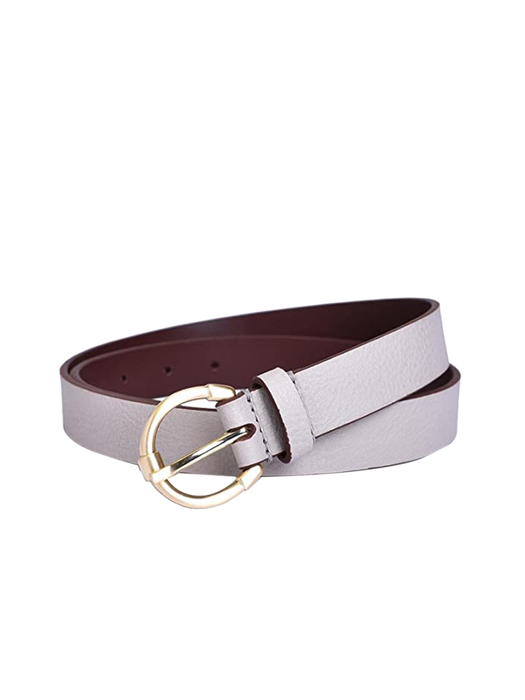 

Belwaba Women Grey Textured PU Formal Belt