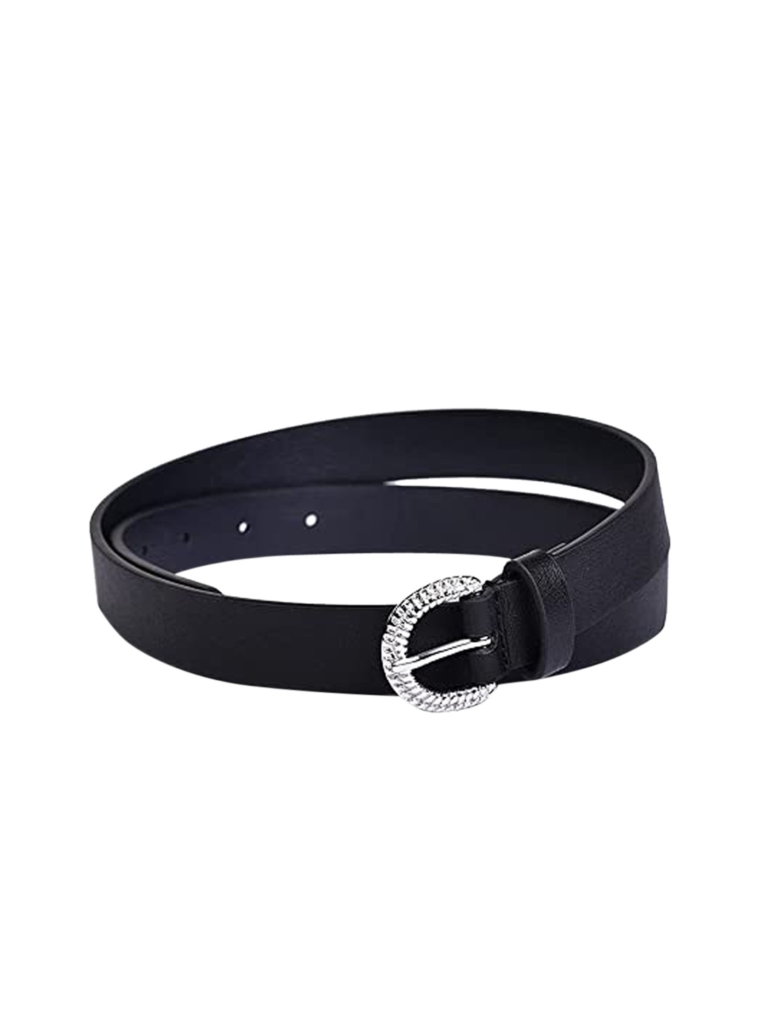 

Belwaba Women Black Solid PU Belt