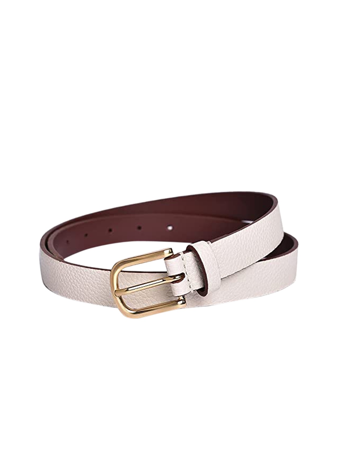

Belwaba Women Beige Textured PU Belt