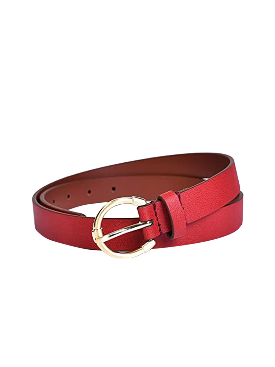 

Belwaba Women Red Textured PU Formal Belt