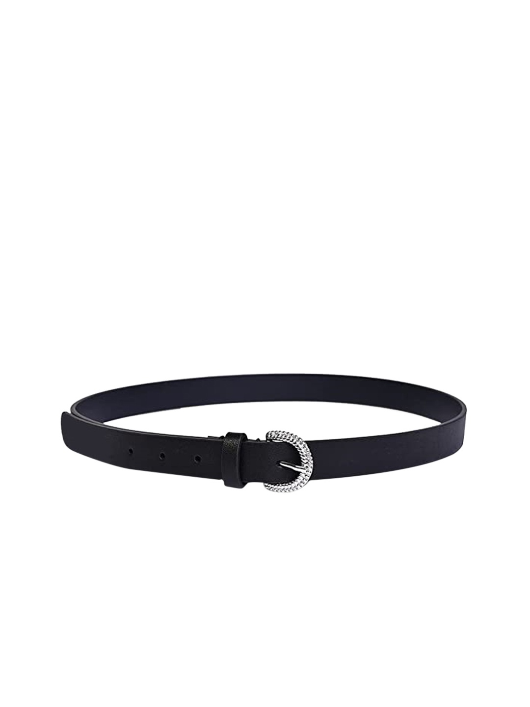 

Belwaba Women Black Textured PU Belt