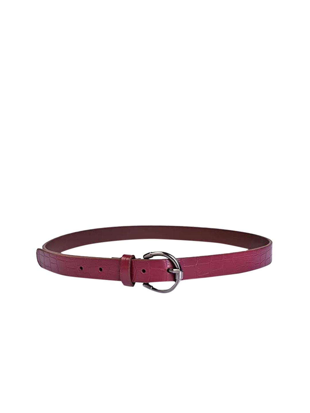 

Belwaba Women Maroon Printed PU Formal Belt