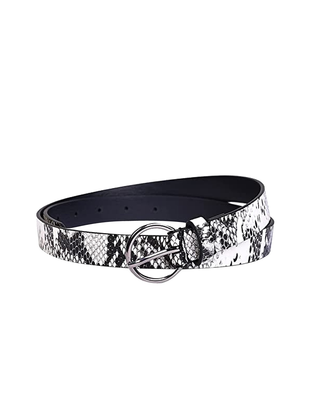 

Belwaba Women Black Printed PU Formal Belt