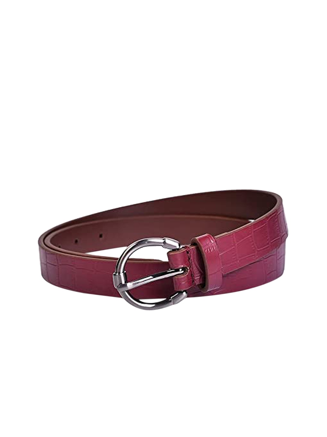 

Belwaba Women Maroon Printed PU Belt