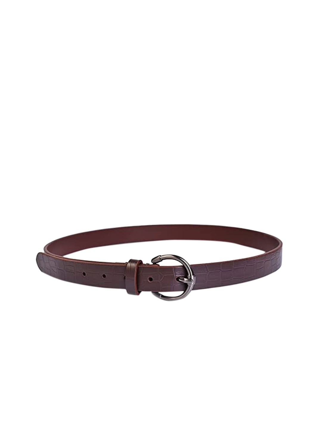 

Belwaba Women Brown Textured PU Belt