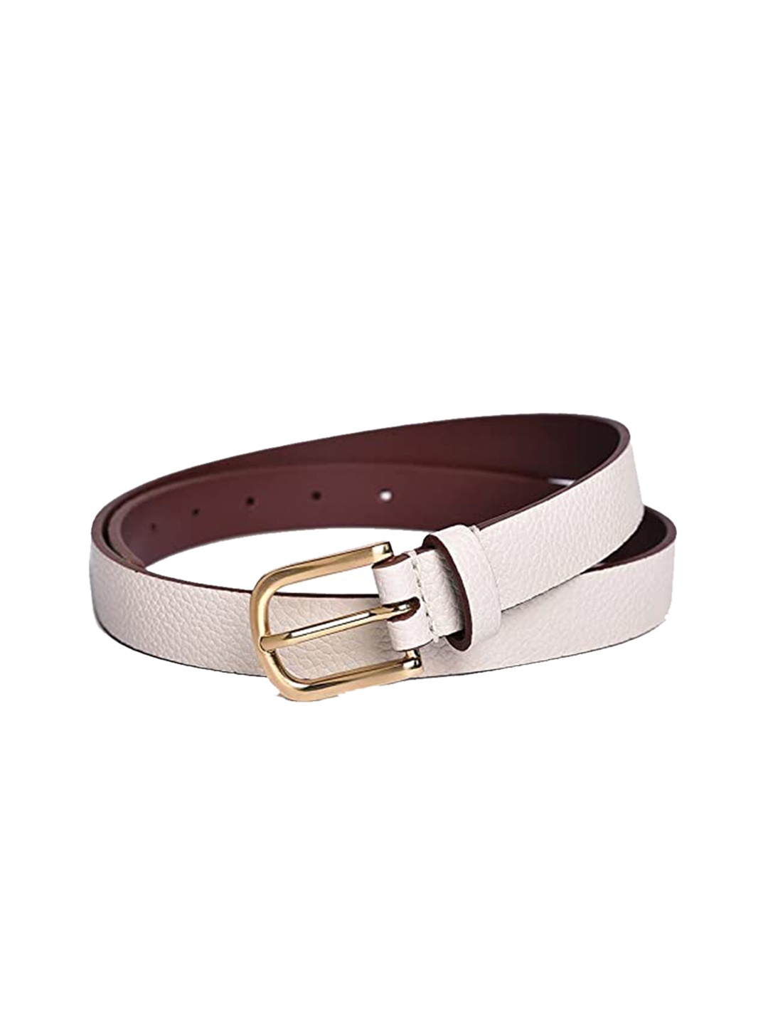 

Belwaba Women Beige Textured PU Formal Belt