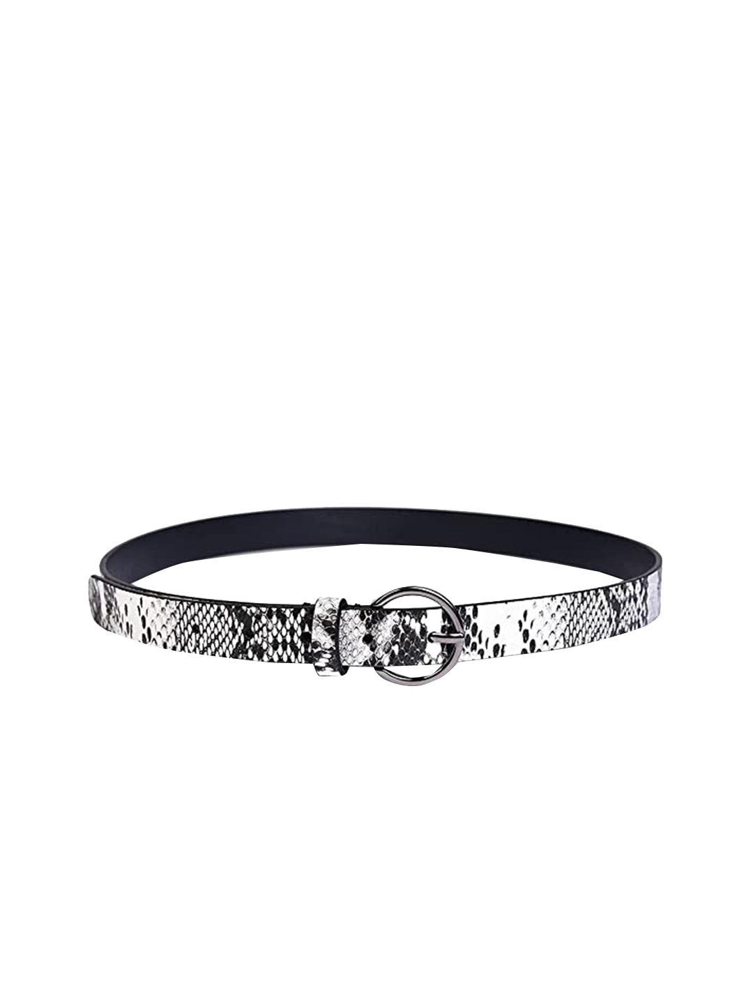 

Belwaba Women Black Printed PU Casual Belt