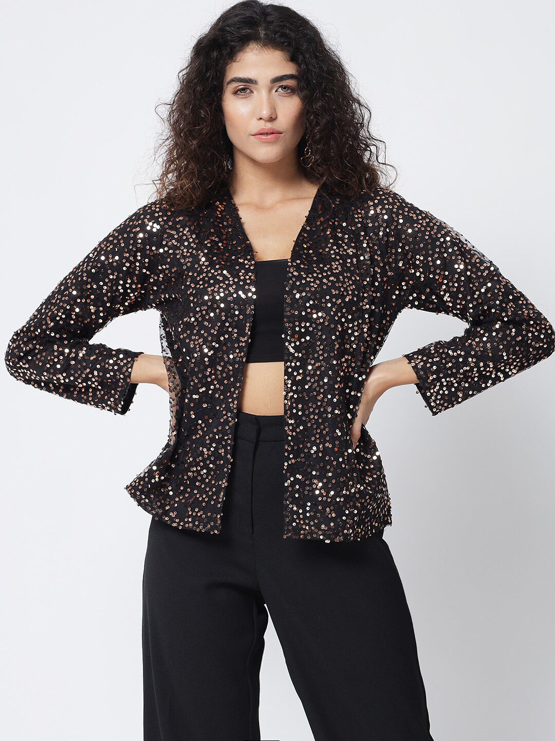 

Trend Arrest Women Brown Crop Bomber Jacket