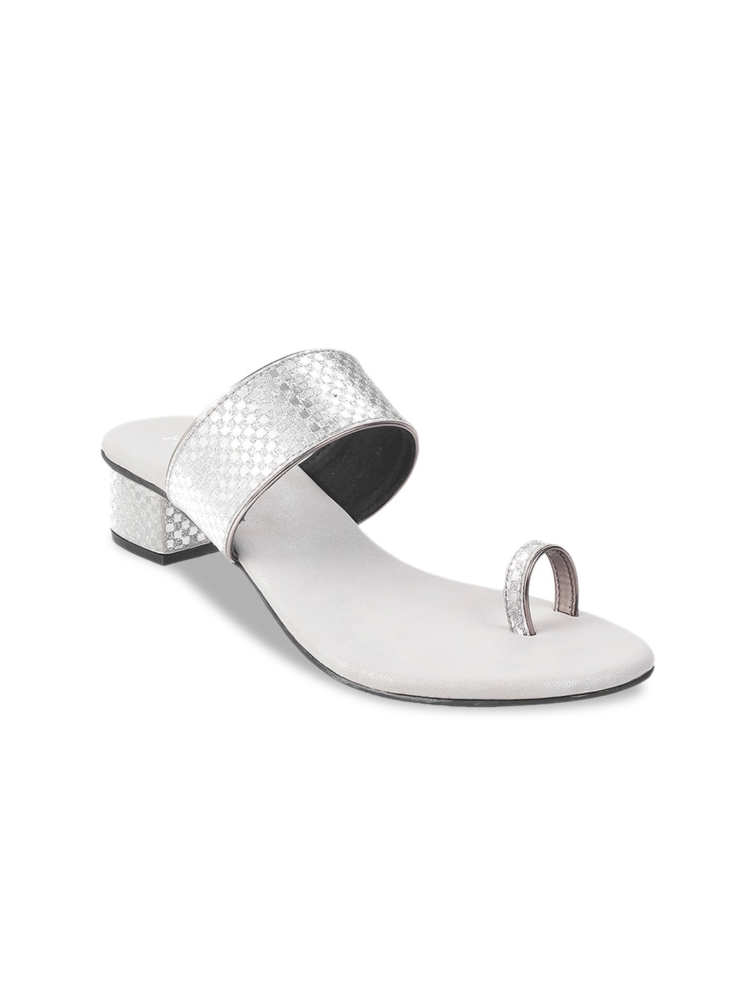 

Metro Grey Embellished Block Sandals