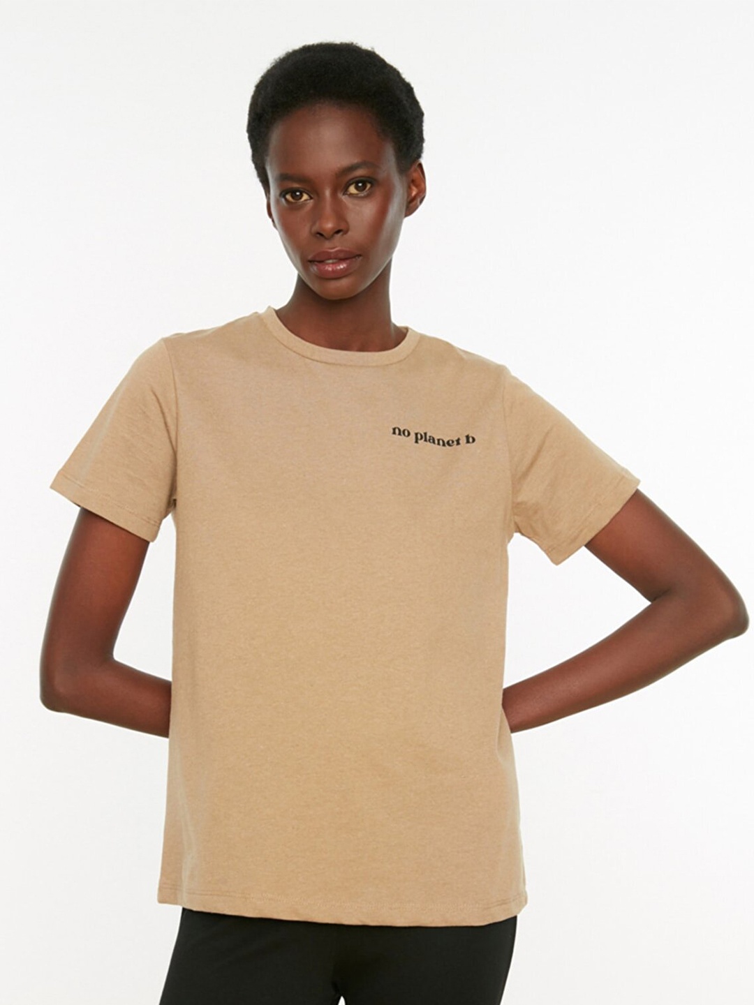 

Trendyol Women Beige T-shirt