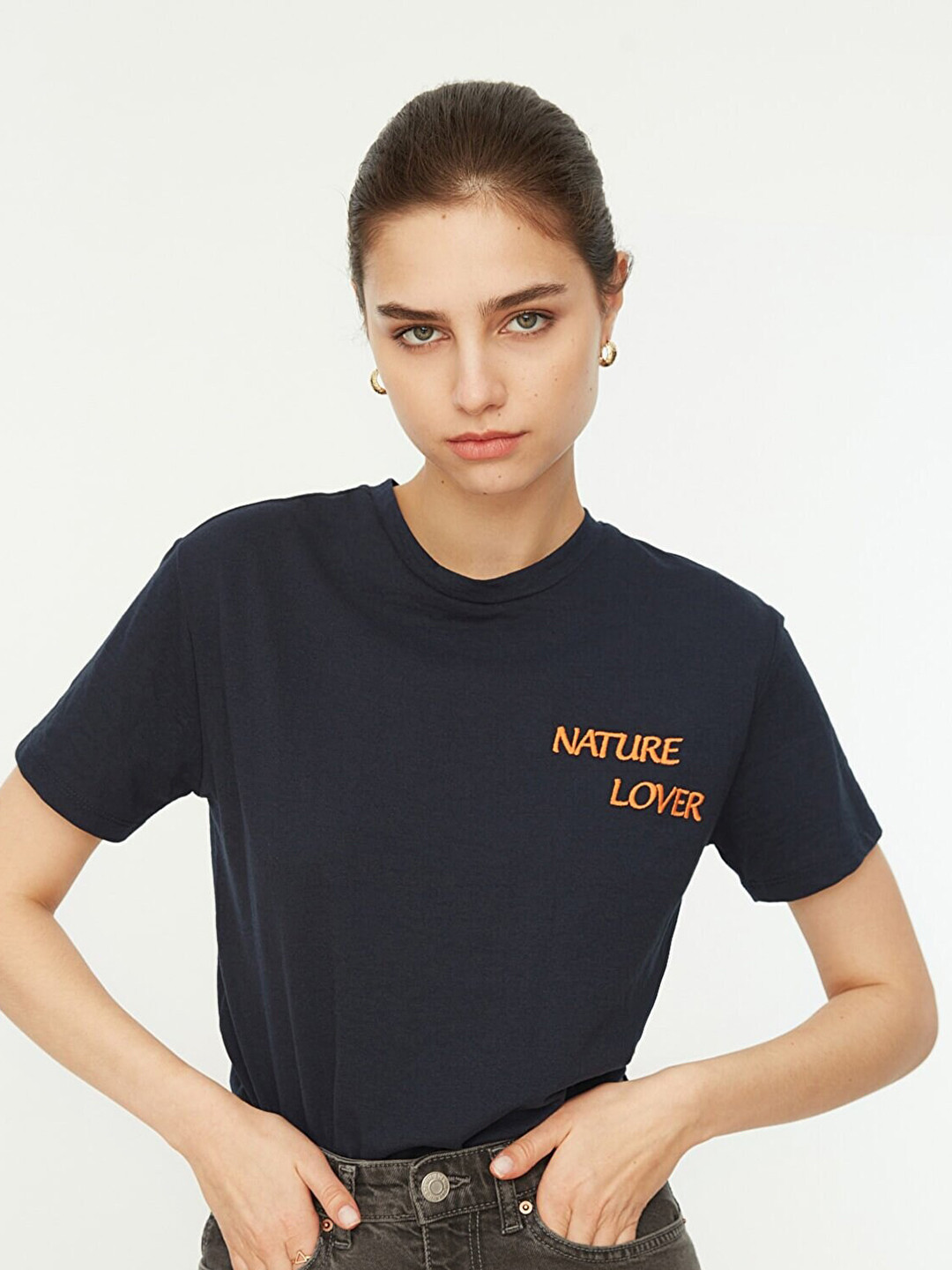 

Trendyol Women Navy Blue T-shirt