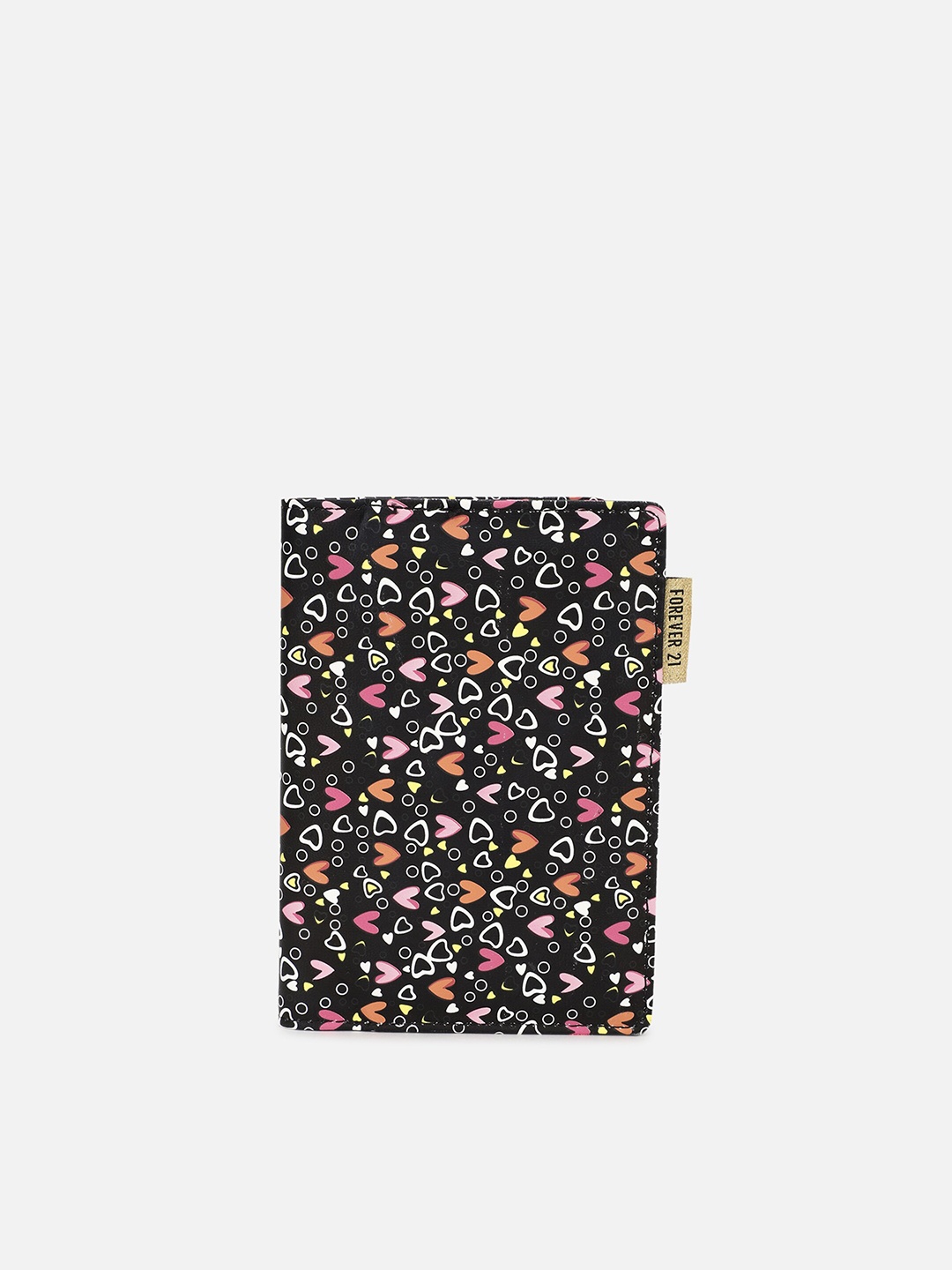 

FOREVER 21 Women Black & White Floral Printed PU Two Fold Wallet