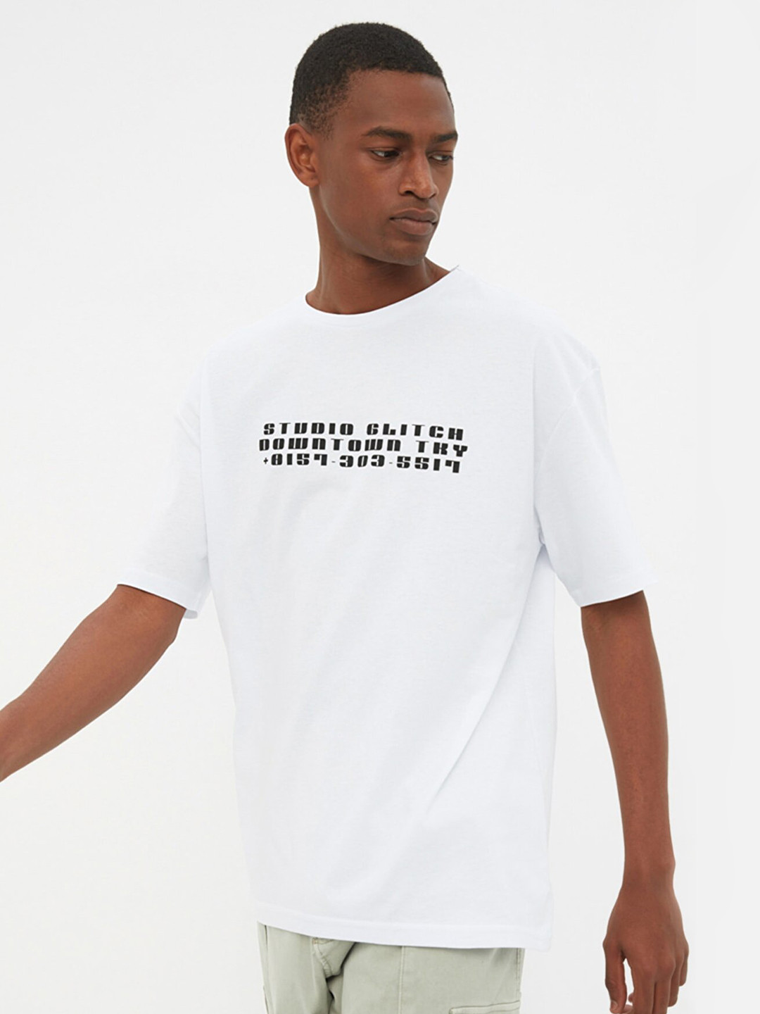 

Trendyol Men White Printed T-shirt