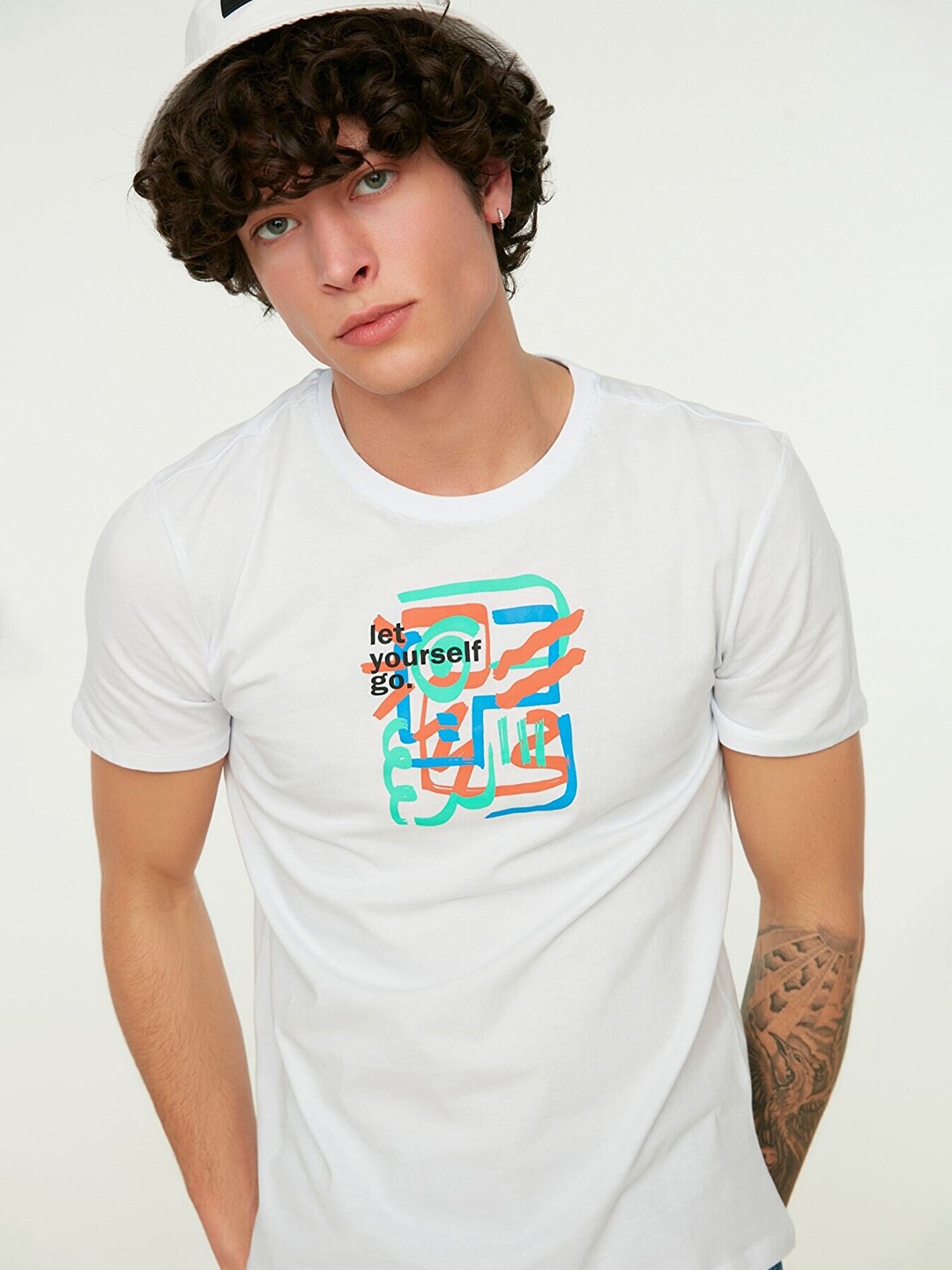 

Trendyol Men White Printed T-shirt