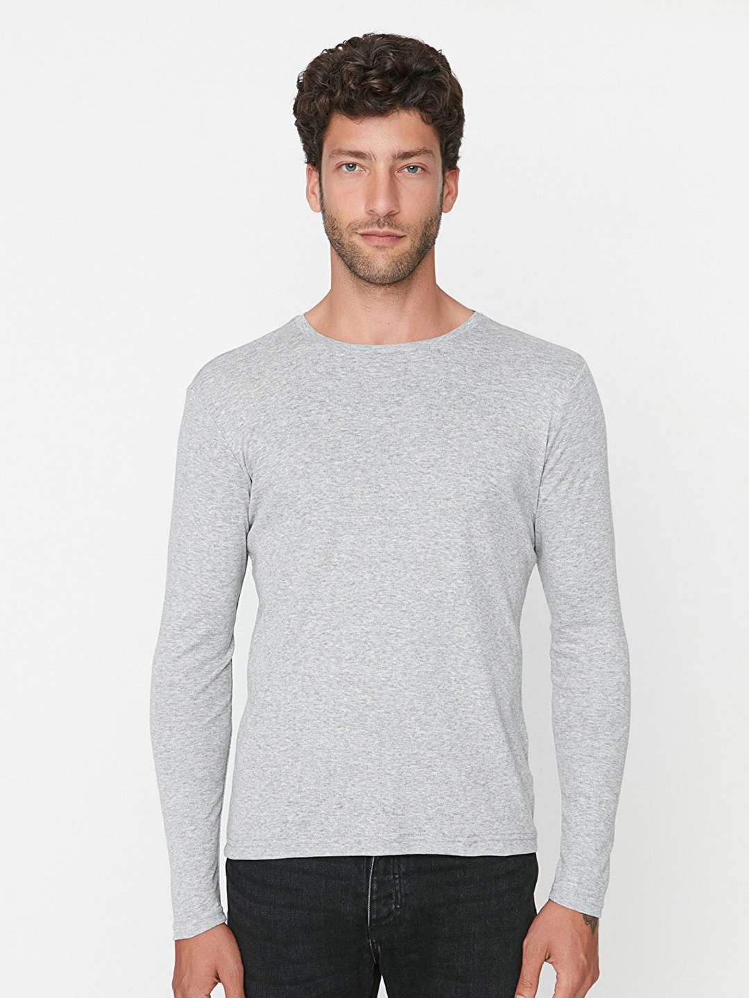 

Trendyol Men Pure cotton Grey T-shirt