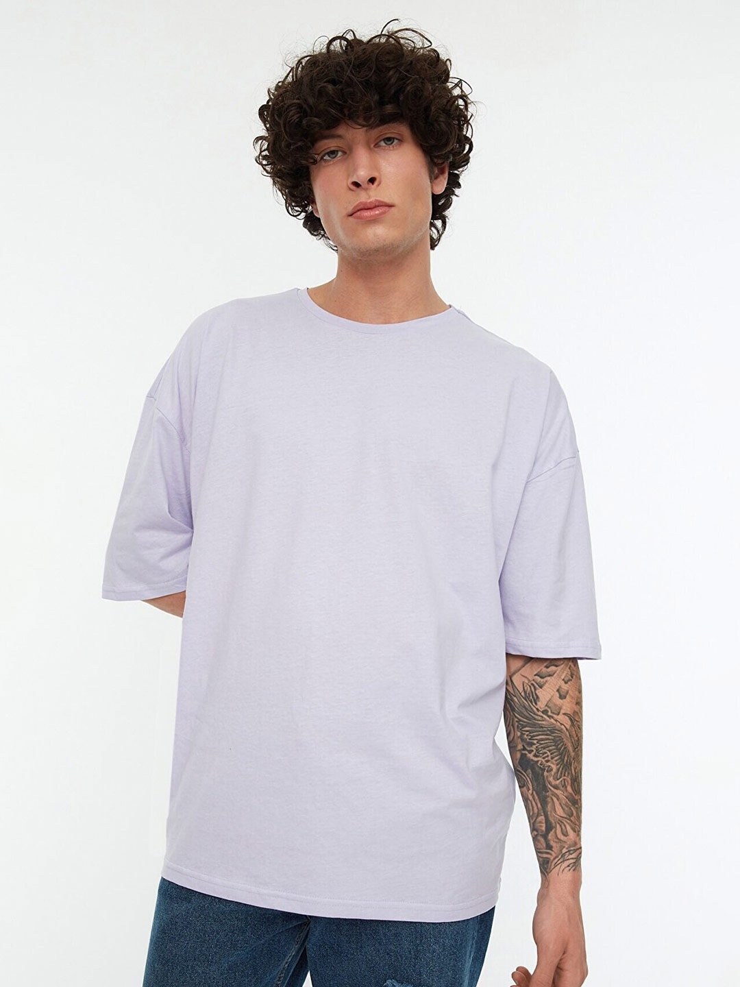 

Trendyol Men Purple Solid T-shirt