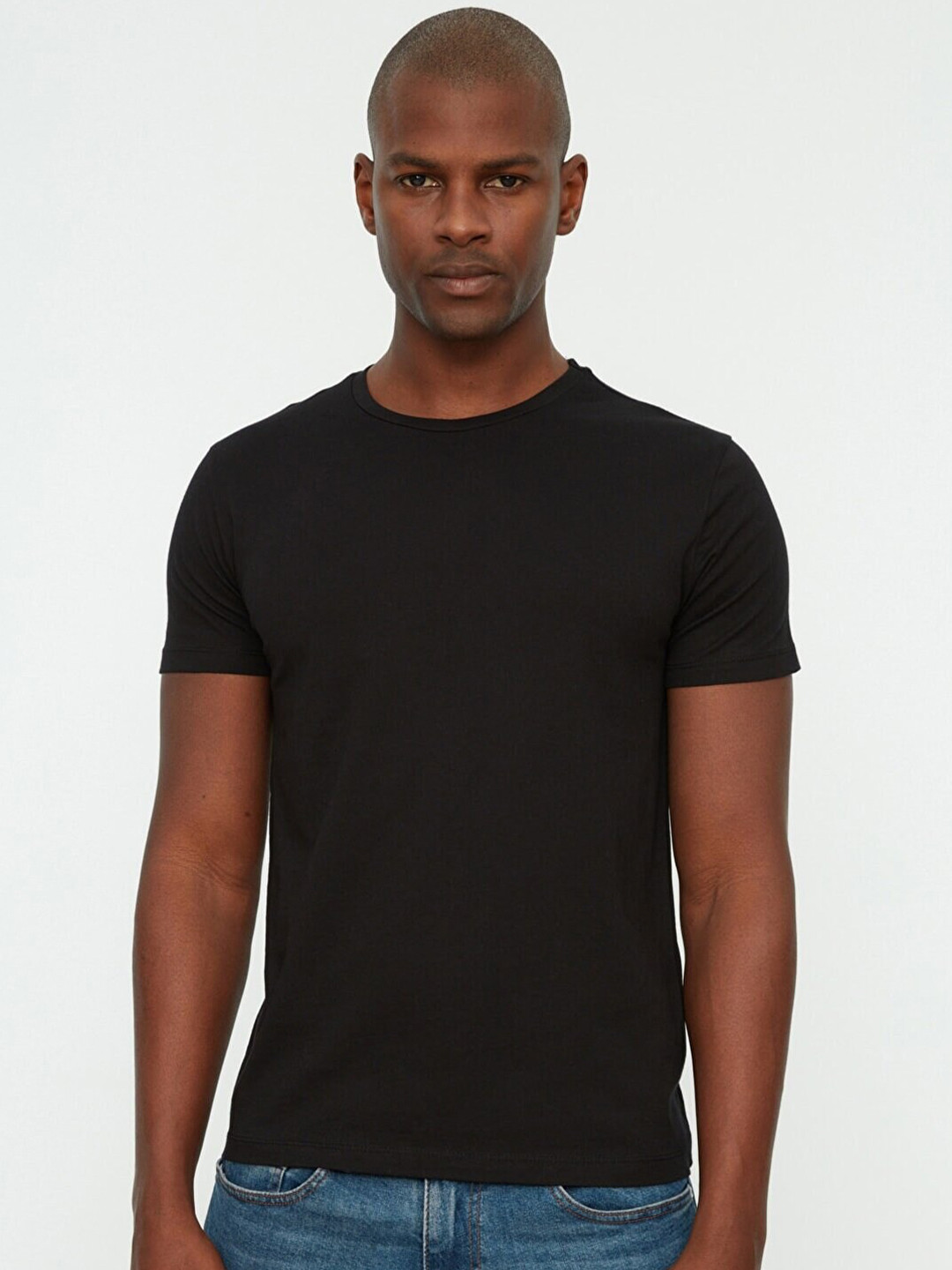 

Trendyol Men Black & Grey Regular Fit T-shirt