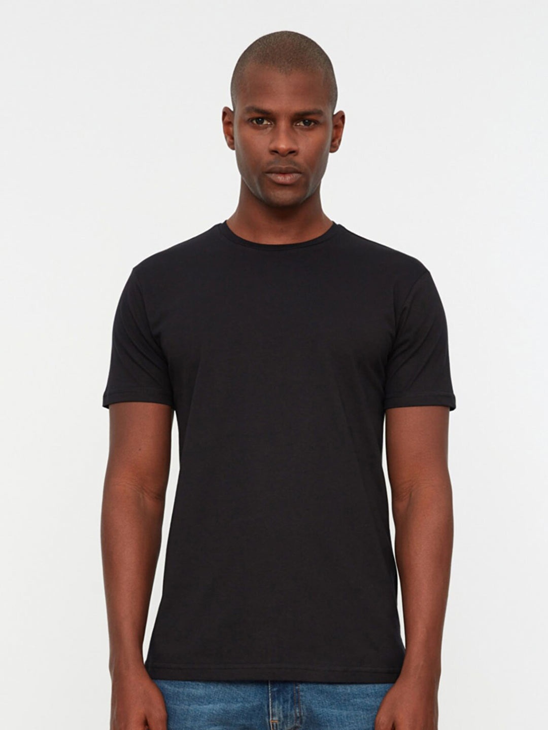 

Trendyol Men Black Cotton T-shirt